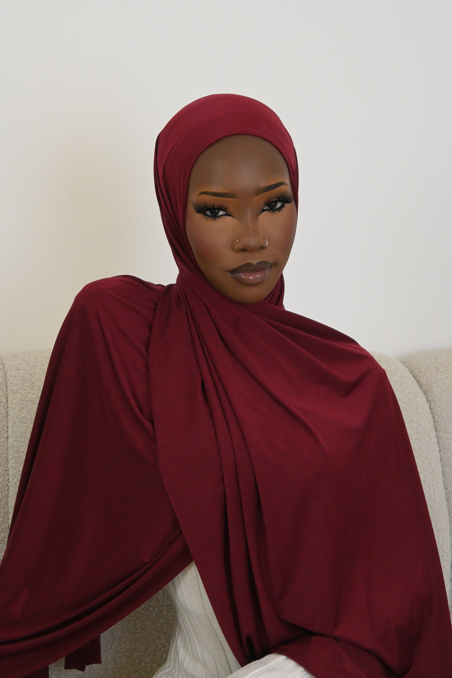 Burgundy liquid jersey (Includes non-slip cap)